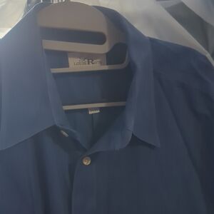 Louis Roth Men's Blue Dress Shirt